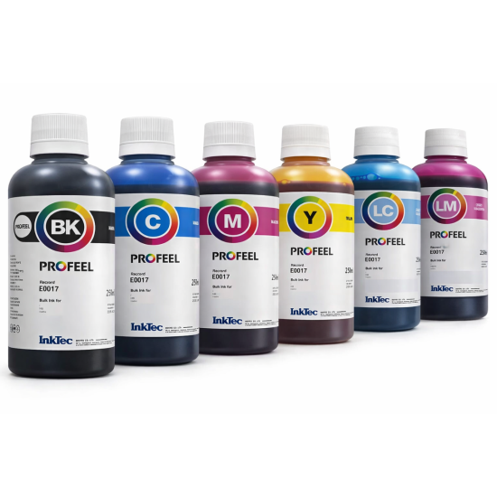 Tinta InkTec PROFEEL E0017 Corante Compatível com Ecotank L800 L805 L850 L1800 L8050 L18050 6 Unidades 250ml