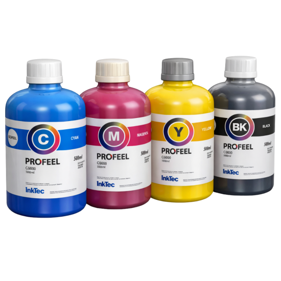 Tinta InkTec PROFEEL C5000 Pigmentada Compatível com GX4010 GX5010 GX6010 GX7010 TC-20 TC21 4 Unidades de 500ml